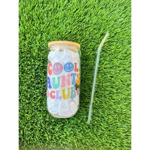 Cool Aunt Club glass cup